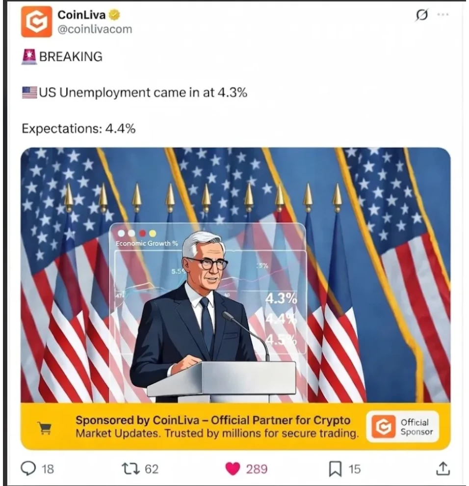 Vorschau des Coinliva Partnerformats auf X